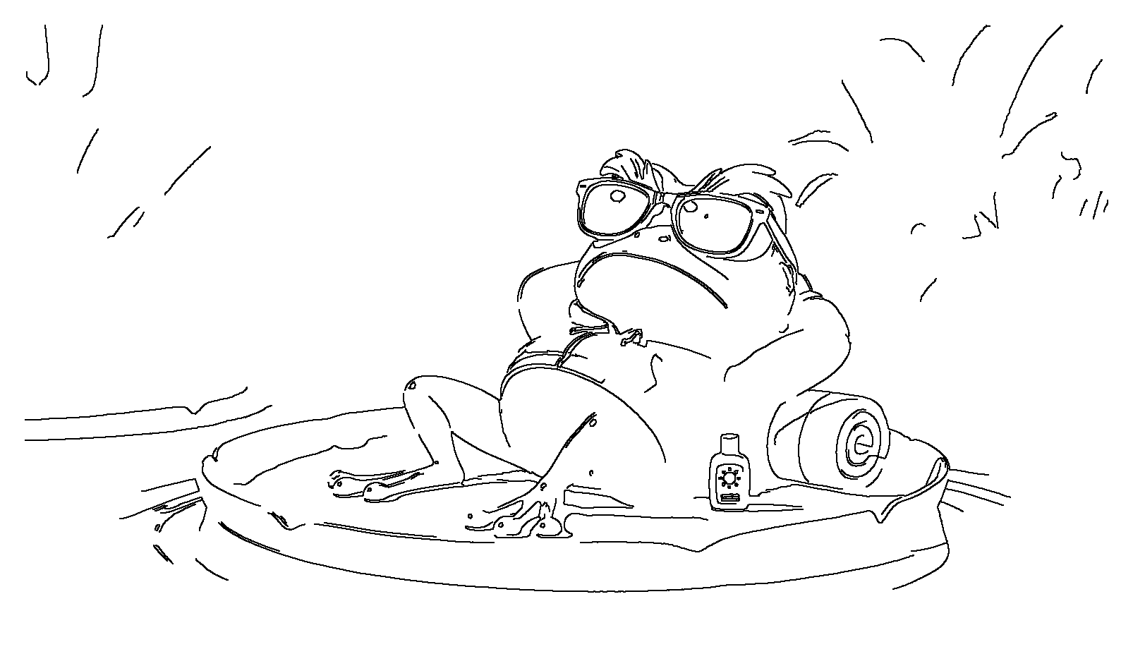 Angry Frog relaxing